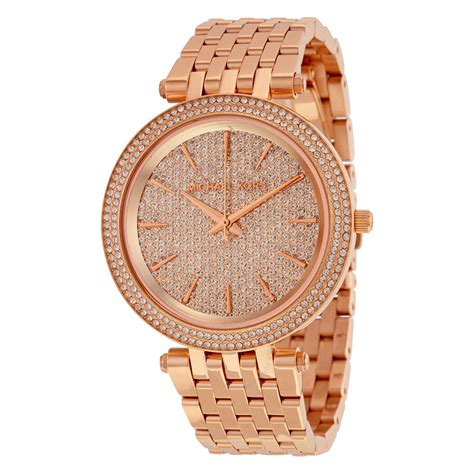 michael kors rose gold darci pave watch|darci pave rose gold tone.